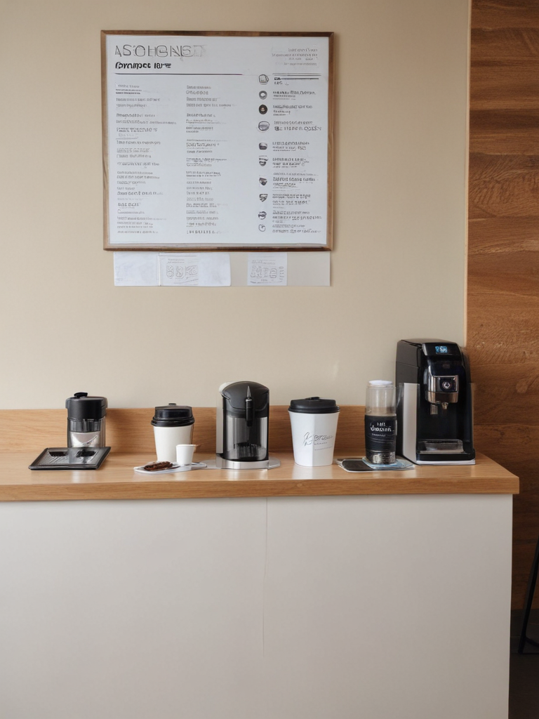 PPWR Verpackungsverordnung Gastronomie: Coffee-to-go-Becher neben Mehrweg-Wasserstation im Restaurant